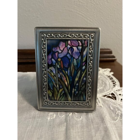 Repurposed Frame with Purple Iris Picture - Picture 1 of 5